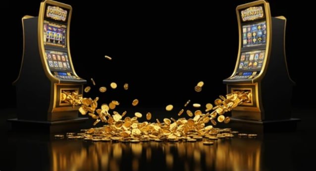 Gambaran ilustrasi cashback mingguan pada platform hiburan digital dengan background biru dan elemen grafis